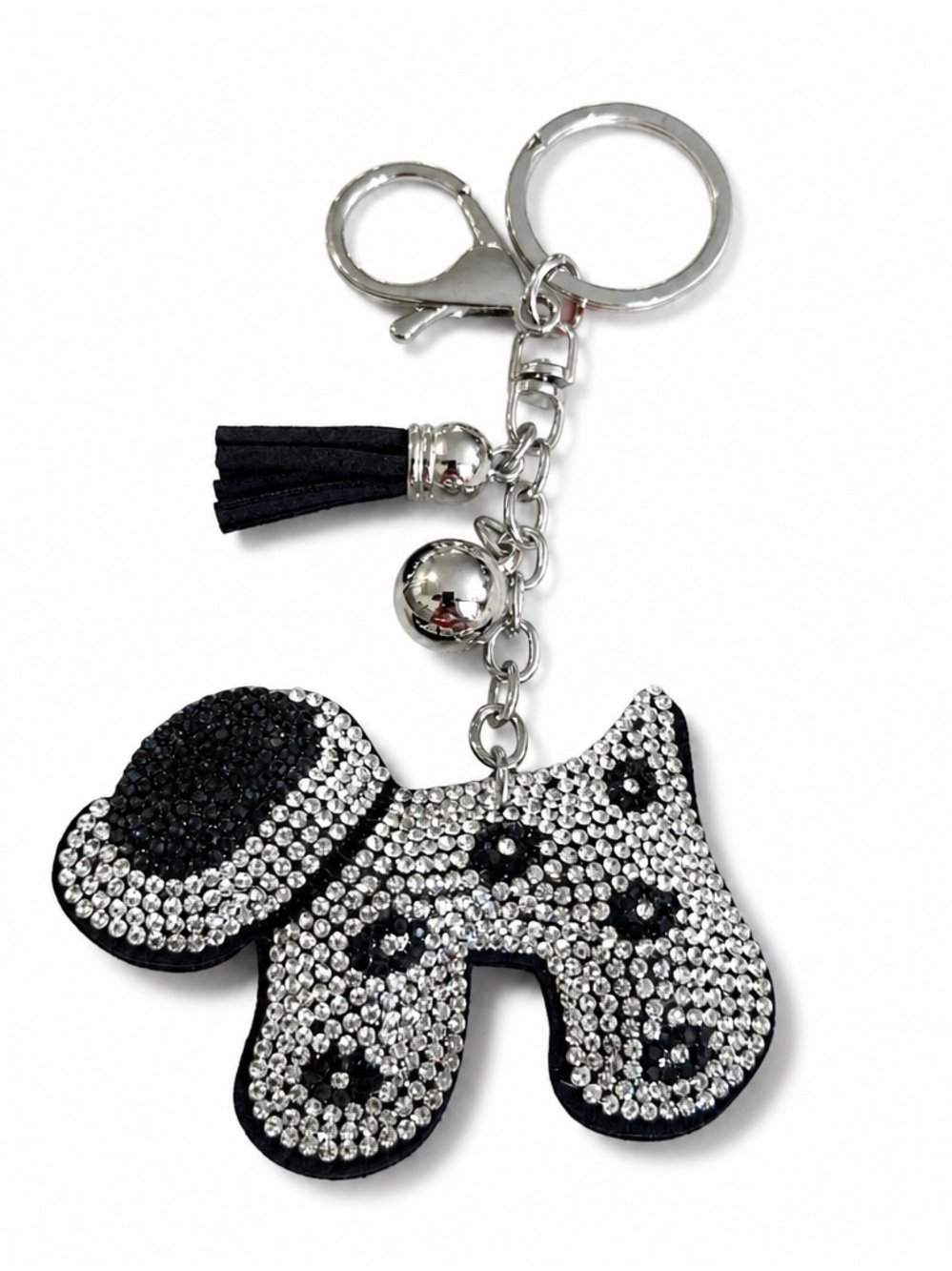 Dog Crystal Keychain Bag Charm Rhinestone